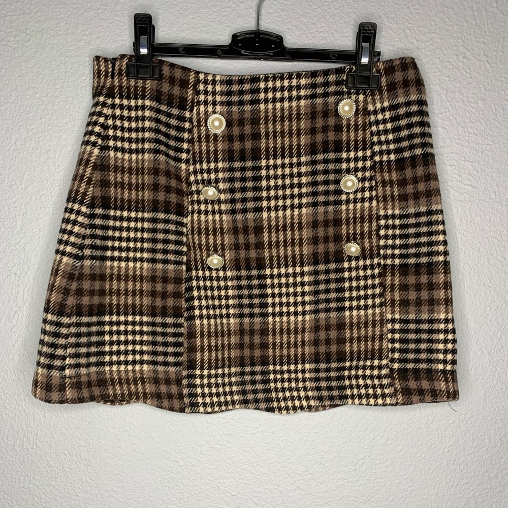 Brown mid skirt
